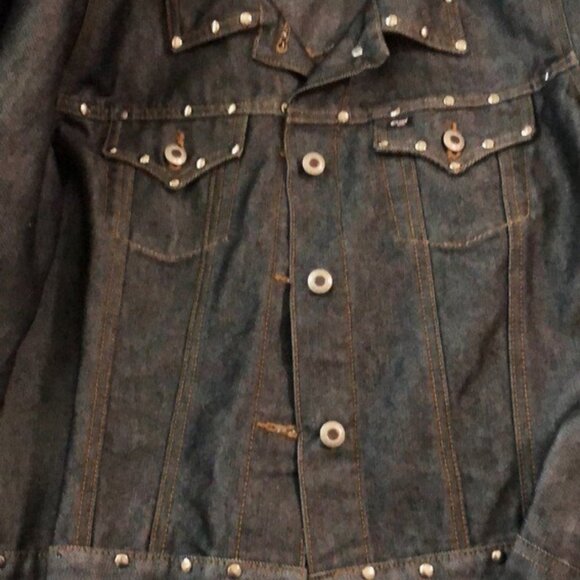 Cruel Girl black studded Jean jacket size Large - Picture 1 of 5